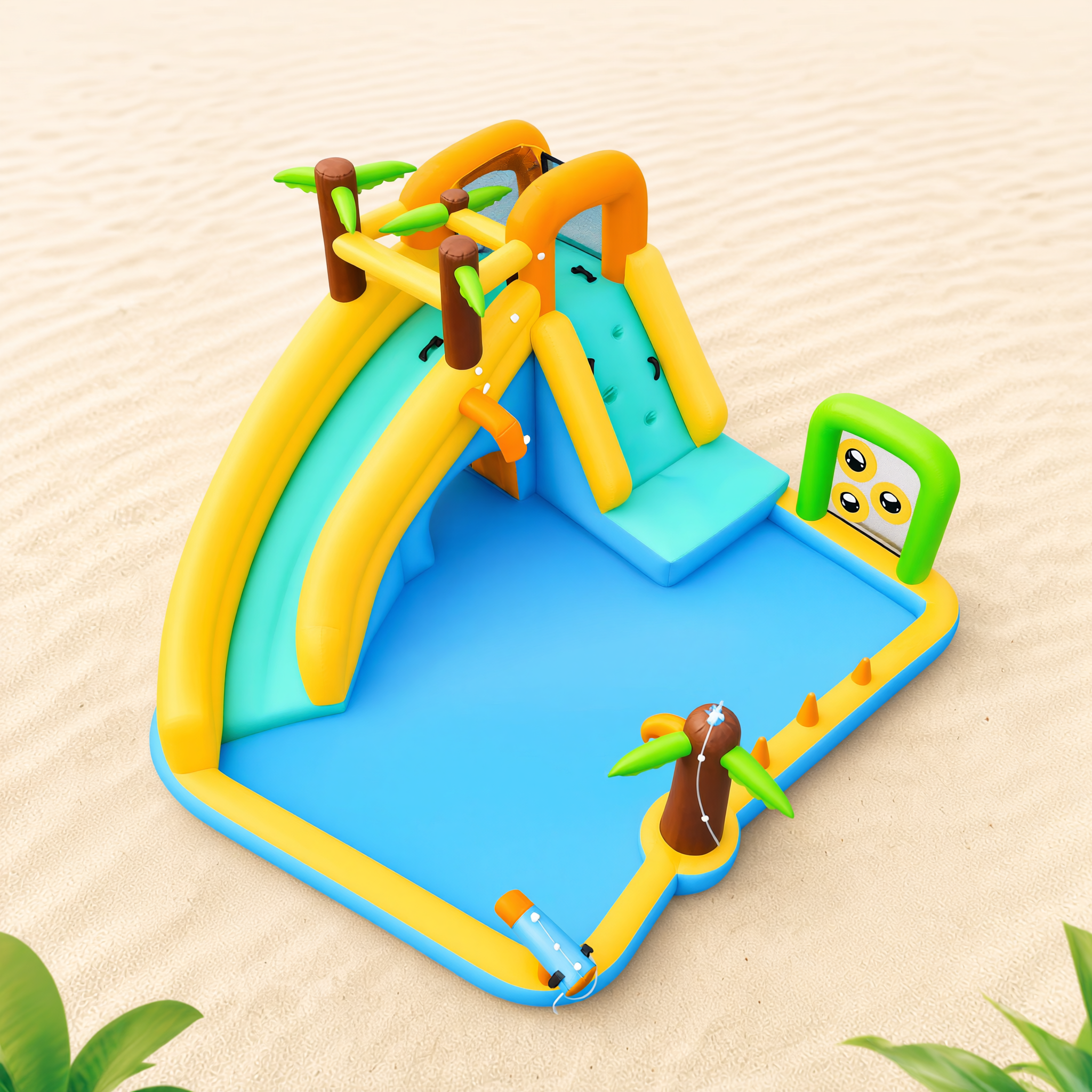 JumpJoy Tropical Splash Park™ – Inflatable Water Slide Bounce House