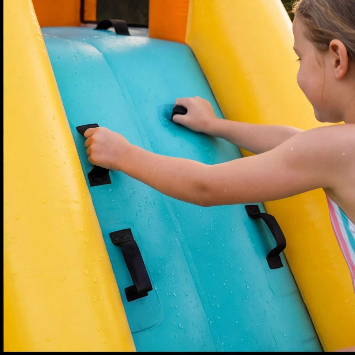 JumpJoy Tropical Splash Park™ – Inflatable Water Slide Bounce House